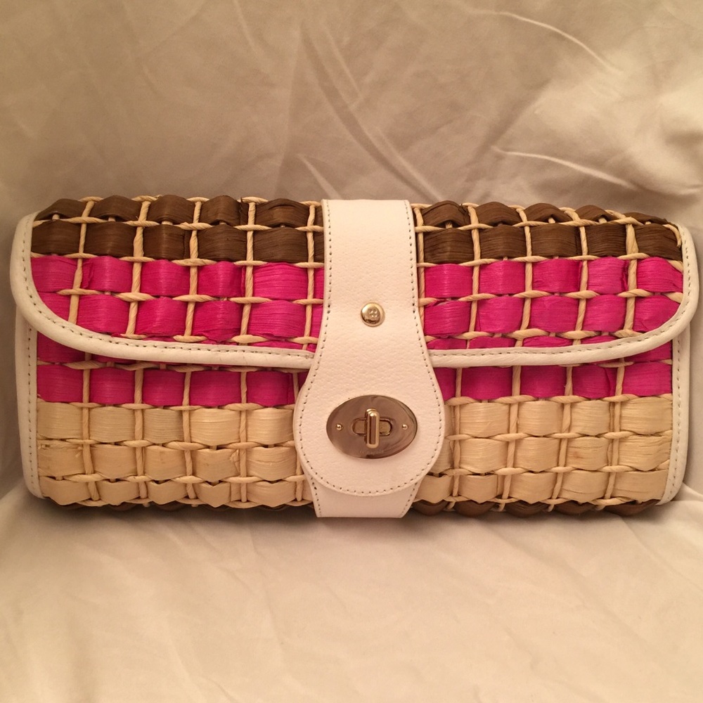 * Authentic Kate Spade Straw Clutch *